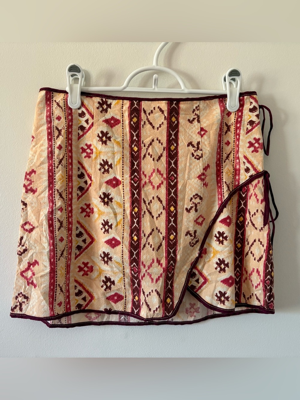 Free People Cleo Wrap Skirt in Multi Combo Size 2